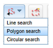 Screenshot of the Polygon search function option
