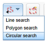 Screenshot of the Circular search function option